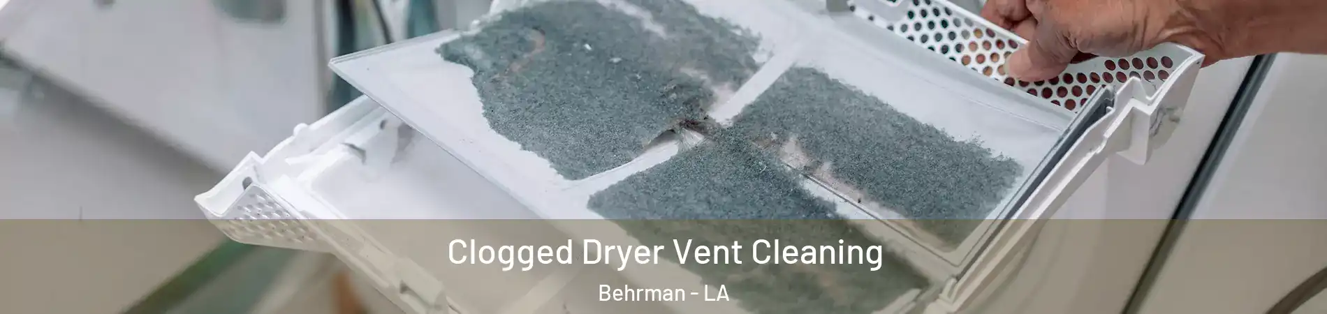 Clogged Dryer Vent Cleaning Behrman - LA