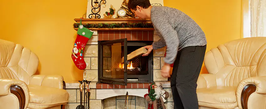 Rusted Metal Fireplace Restoration in Uptown, Louisiana